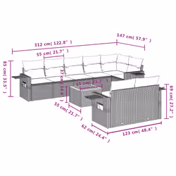 VidaXL 3256983 ensemble de meubles de jardin