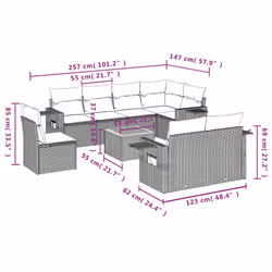 VidaXL 3256986 ensemble de meubles de jardin