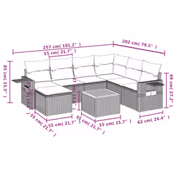 VidaXL 3257010 ensemble de meubles de jardin