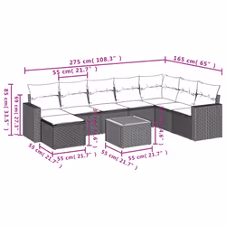 VidaXL 3257029 ensemble de meubles de jardin