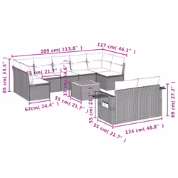 VidaXL 3257040 ensemble de meubles de jardin