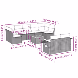 VidaXL 3257042 ensemble de meubles de jardin