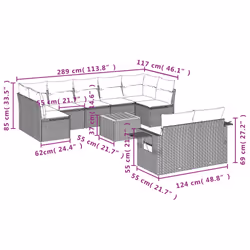 VidaXL 3257043 ensemble de meubles de jardin