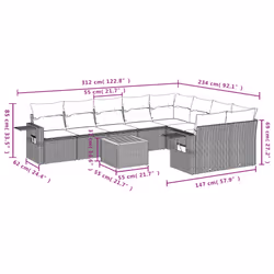 VidaXL 3257050 ensemble de meubles de jardin
