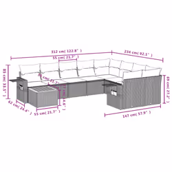 VidaXL 3257059 ensemble de meubles de jardin