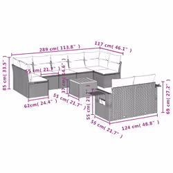 VidaXL 3257060 ensemble de meubles de jardin