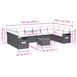 VidaXL 3257063 ensemble de meubles de jardin