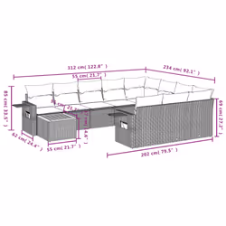VidaXL 3257081 ensemble de meubles de jardin