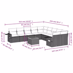 VidaXL 3257088 ensemble de meubles de jardin