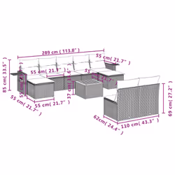 VidaXL 3257096 ensemble de meubles de jardin