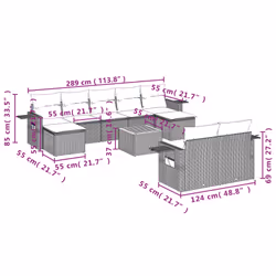 VidaXL 3257105 ensemble de meubles de jardin