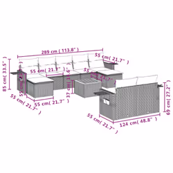 VidaXL 3257106 ensemble de meubles de jardin