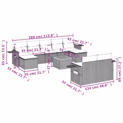 VidaXL 3257108 ensemble de meubles de jardin