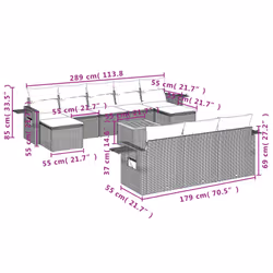 VidaXL 3257115 ensemble de meubles de jardin