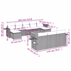 VidaXL 3257116 ensemble de meubles de jardin