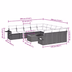 VidaXL 3257122 ensemble de meubles de jardin