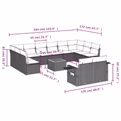 VidaXL 3257129 ensemble de meubles de jardin