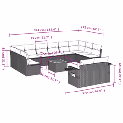 VidaXL 3257130 ensemble de meubles de jardin