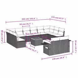 VidaXL 3257131 ensemble de meubles de jardin