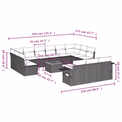 VidaXL 3257134 ensemble de meubles de jardin