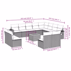 VidaXL 3257144 ensemble de meubles de jardin