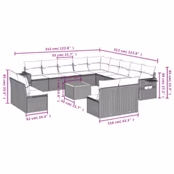 VidaXL 3257150 ensemble de meubles de jardin