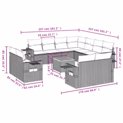 VidaXL 3257157 ensemble de meubles de jardin