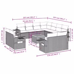 VidaXL 3257159 ensemble de meubles de jardin