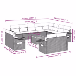 VidaXL 3257165 ensemble de meubles de jardin