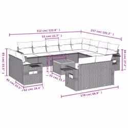 VidaXL 3257166 ensemble de meubles de jardin