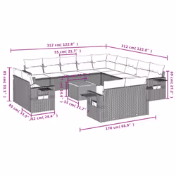 VidaXL 3257171 ensemble de meubles de jardin