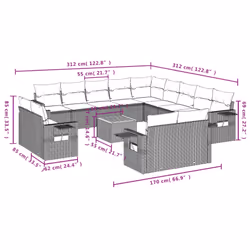 VidaXL 3257172 ensemble de meubles de jardin