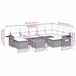 VidaXL 3257176 ensemble de meubles de jardin