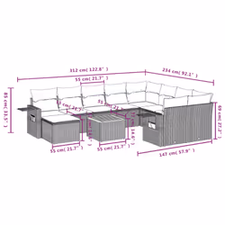 VidaXL 3257183 ensemble de meubles de jardin