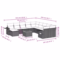 VidaXL 3257192 ensemble de meubles de jardin