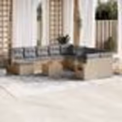 vidaXL Salon de jardin et coussins 12 pcs mélange beige résine tressée