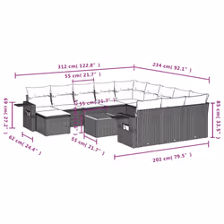 VidaXL 3257200 ensemble de meubles de jardin