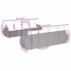 VidaXL 3257256 ensemble de meubles de jardin