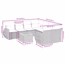 VidaXL 3257260 ensemble de meubles de jardin