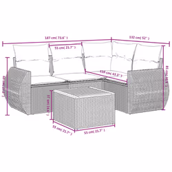 VidaXL 3257320 ensemble de meubles de jardin
