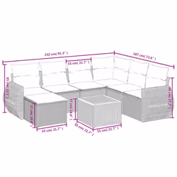 VidaXL 3257442 ensemble de meubles de jardin