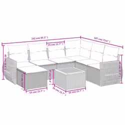 VidaXL 3257448 ensemble de meubles de jardin