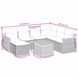 VidaXL 3257452 ensemble de meubles de jardin