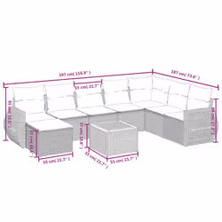 VidaXL 3257470 ensemble de meubles de jardin