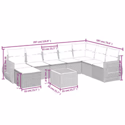 VidaXL 3257472 ensemble de meubles de jardin