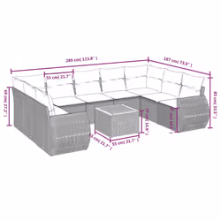 VidaXL 3257476 ensemble de meubles de jardin