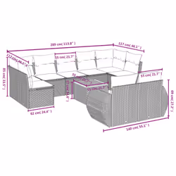 VidaXL 3257483 ensemble de meubles de jardin