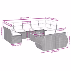 VidaXL 3257495 ensemble de meubles de jardin