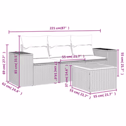 VidaXL 3257645 ensemble de meubles de jardin