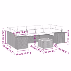VidaXL 3257691 ensemble de meubles de jardin